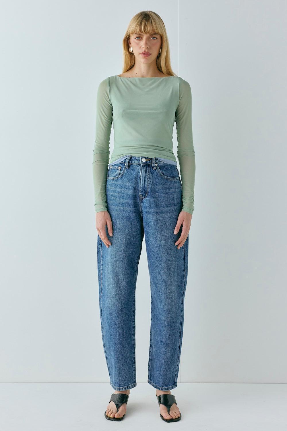 Lana Mesh Top Seafoam Product Image