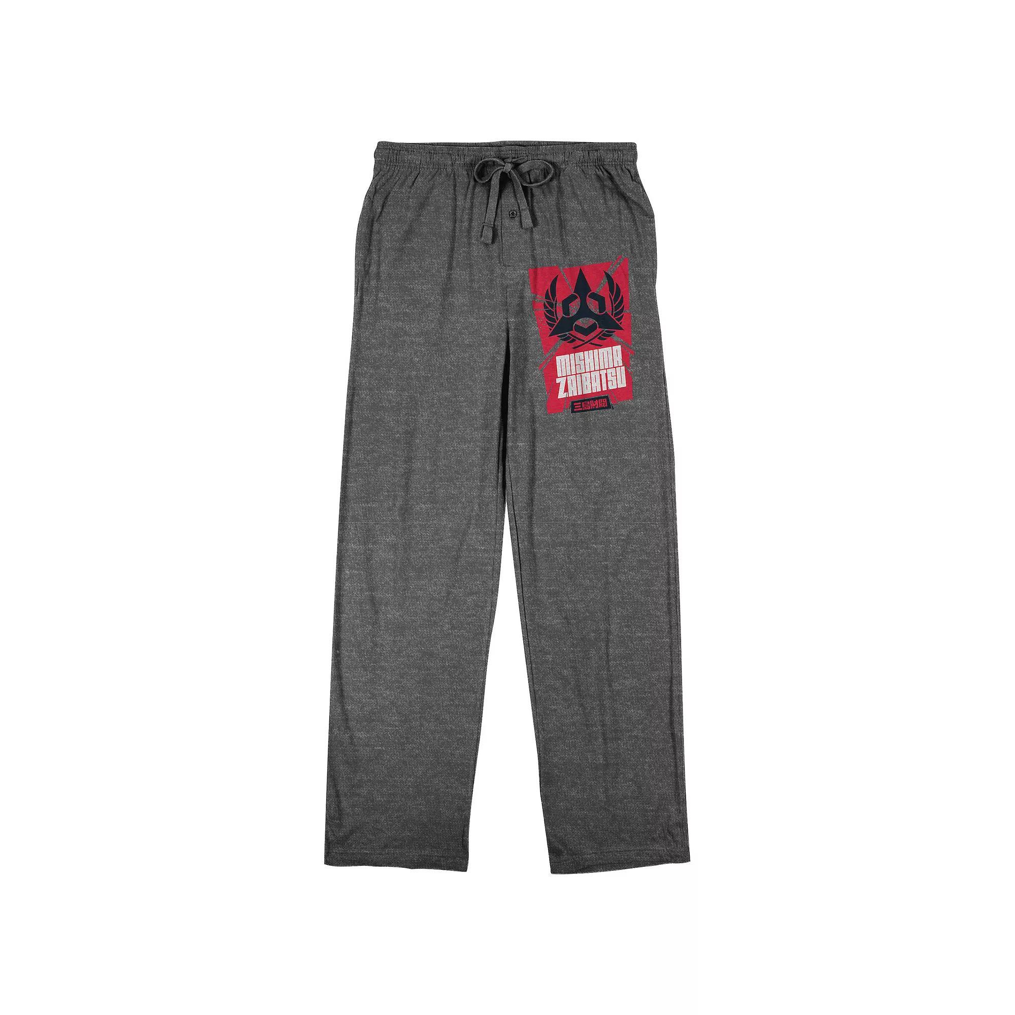 Men's Tekken Mishima Zaibatsu Sleep Pants, Size: Large, Gray Product Image