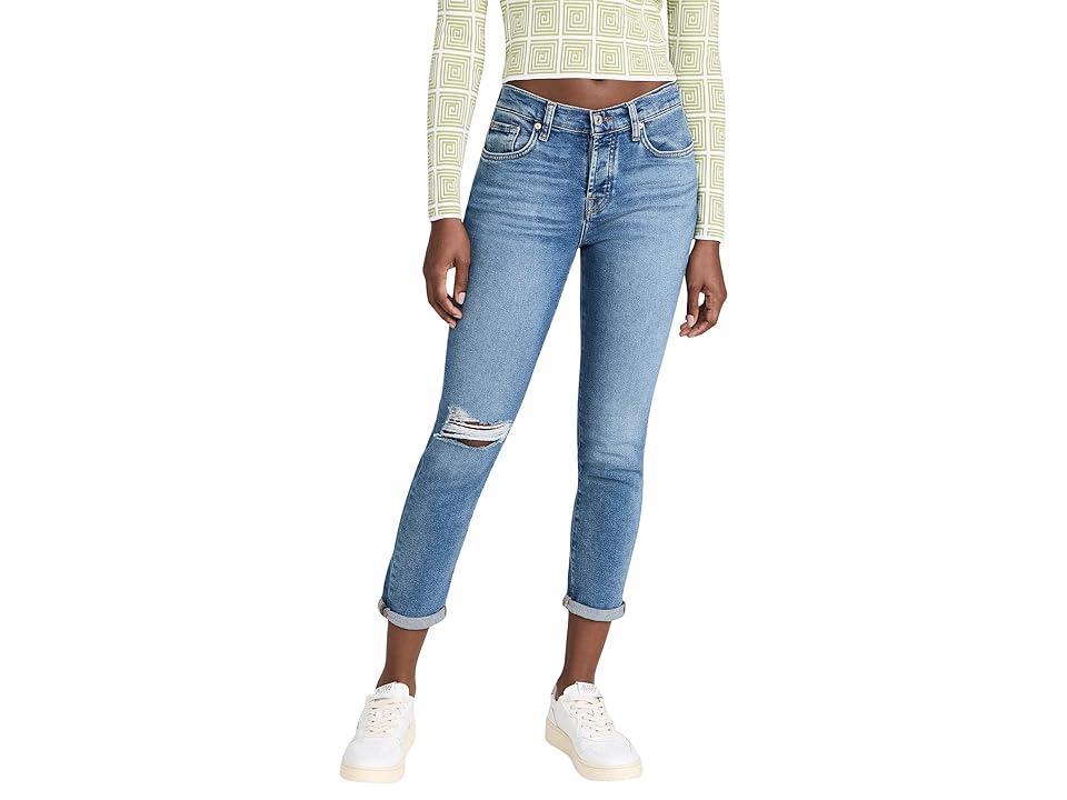 7 For All Mankind Josefina in Luxe Vintage Lyme (Luxe Vintage Lyme) Women's Jeans Product Image