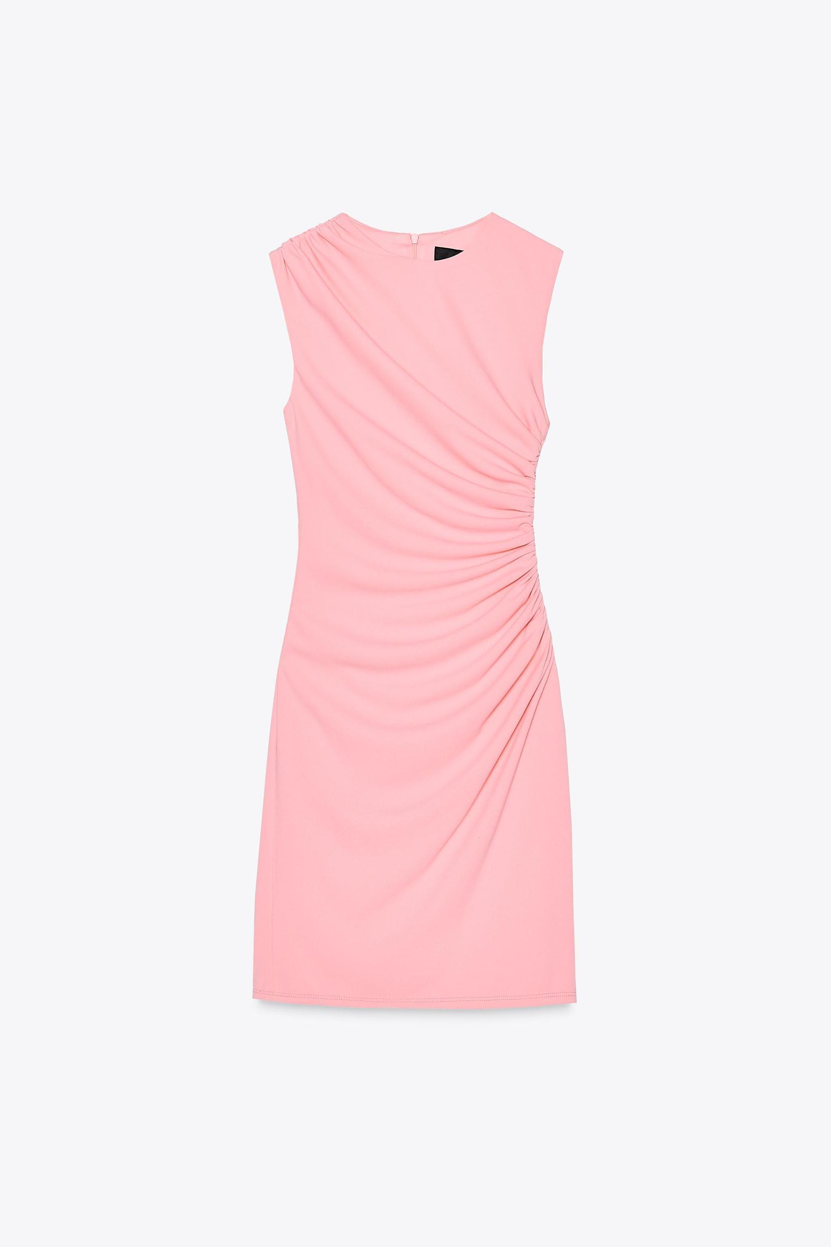 SHORT DRESS WITH RUCHING Product Image