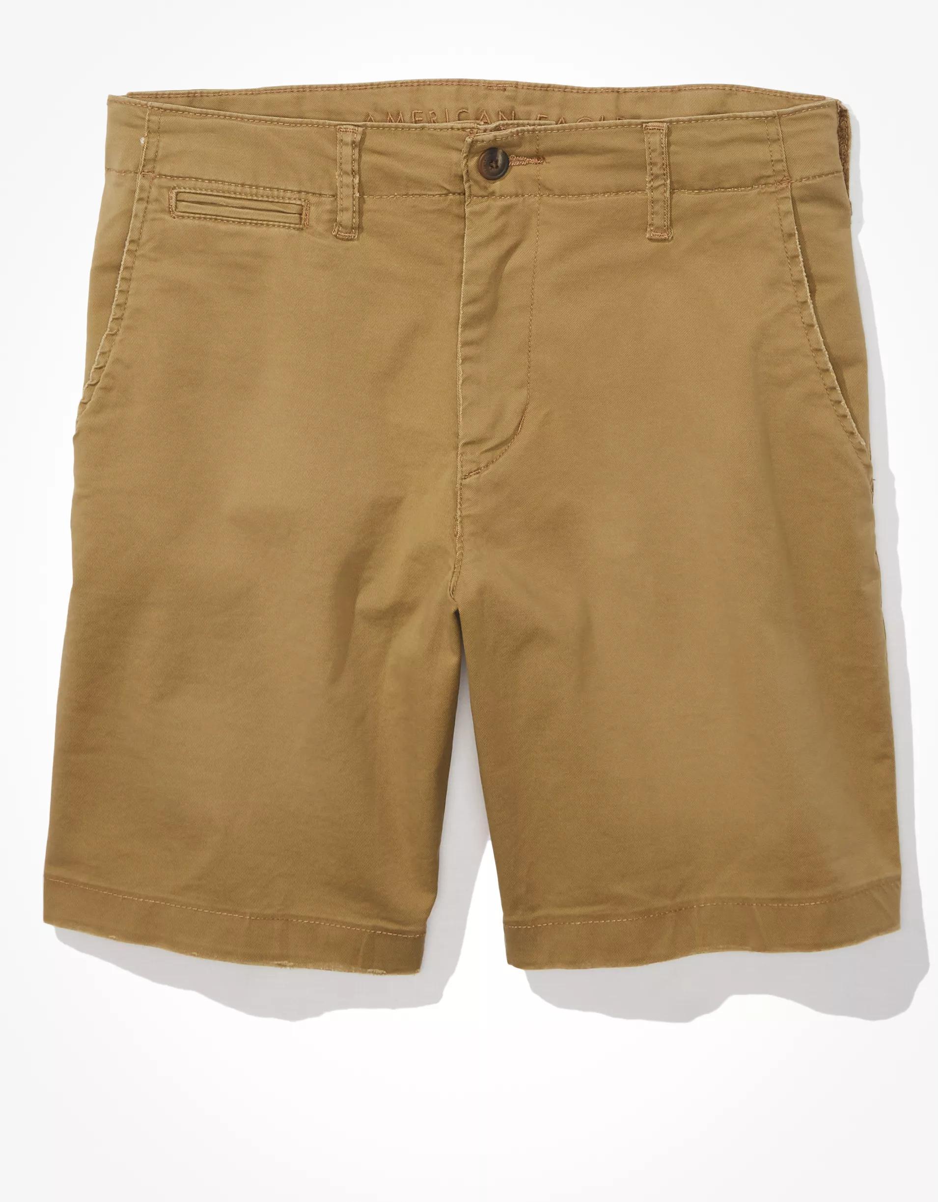 AE 9" Flex Lived-In Khaki Short Product Image