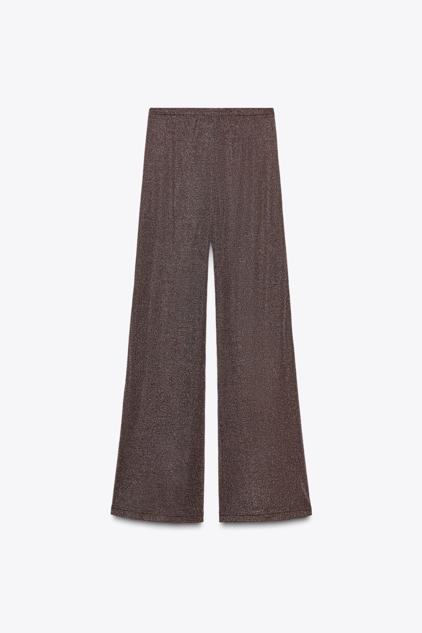 METALLIC THREAD PALAZZO PANTS Product Image