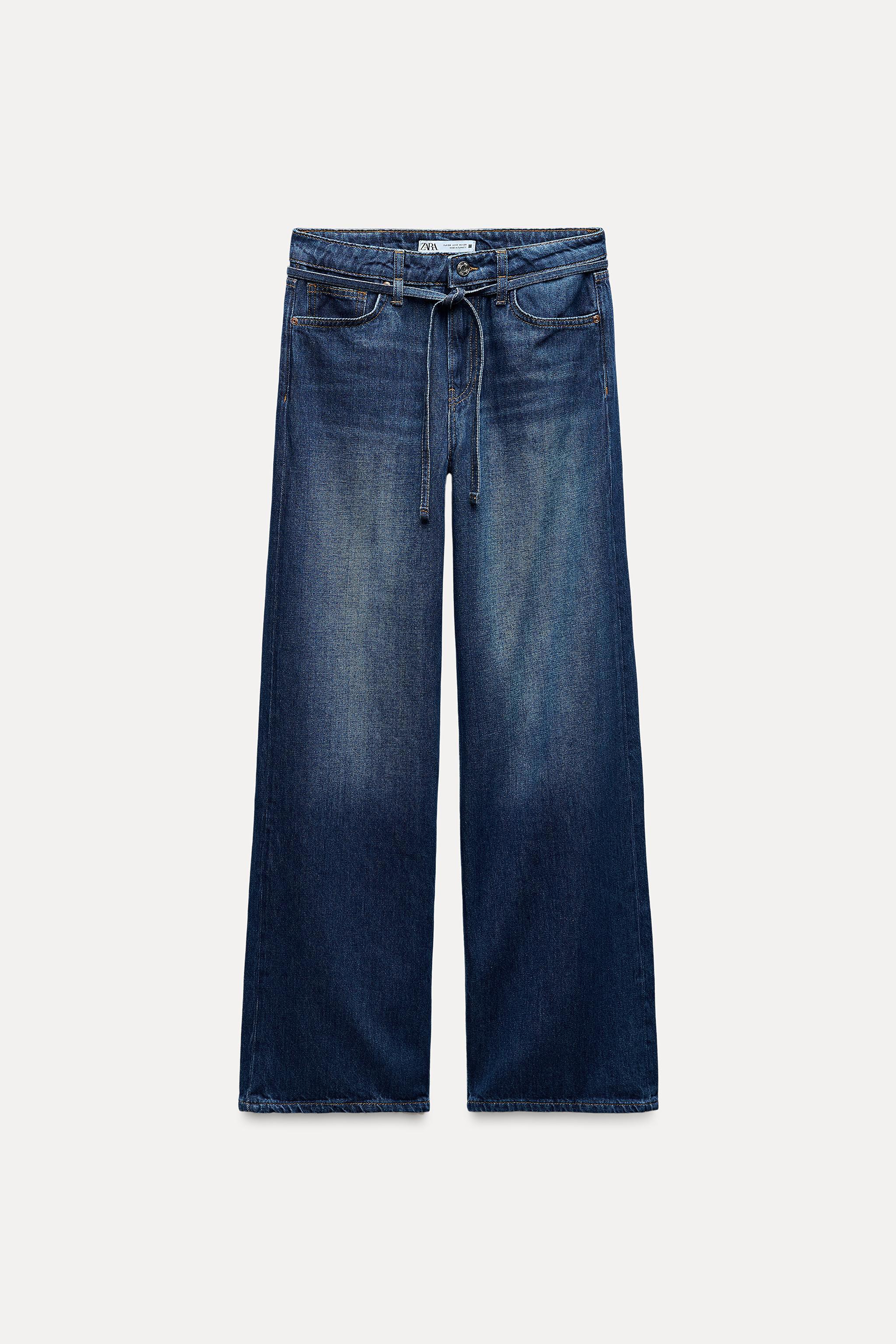 Z1975 HIGH RISE WIDE LEG BELTED JEANS Product Image