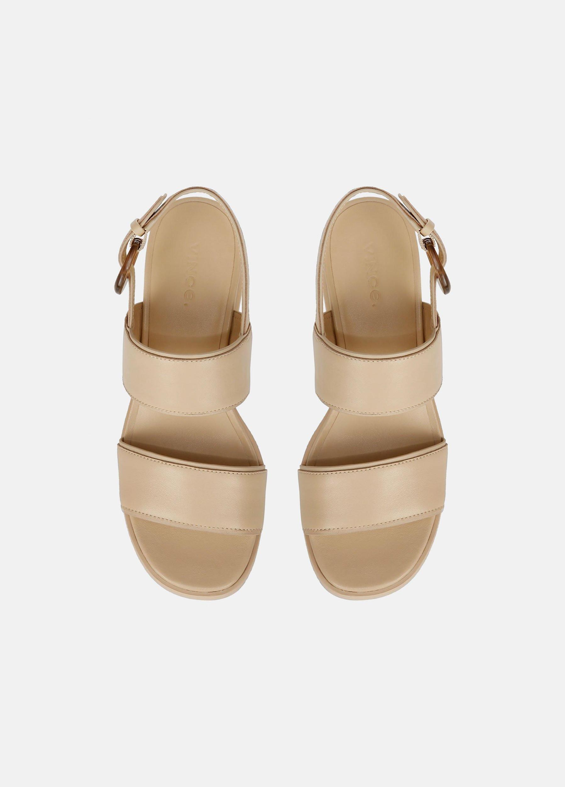 Roma Leather Wedge Sandal Product Image