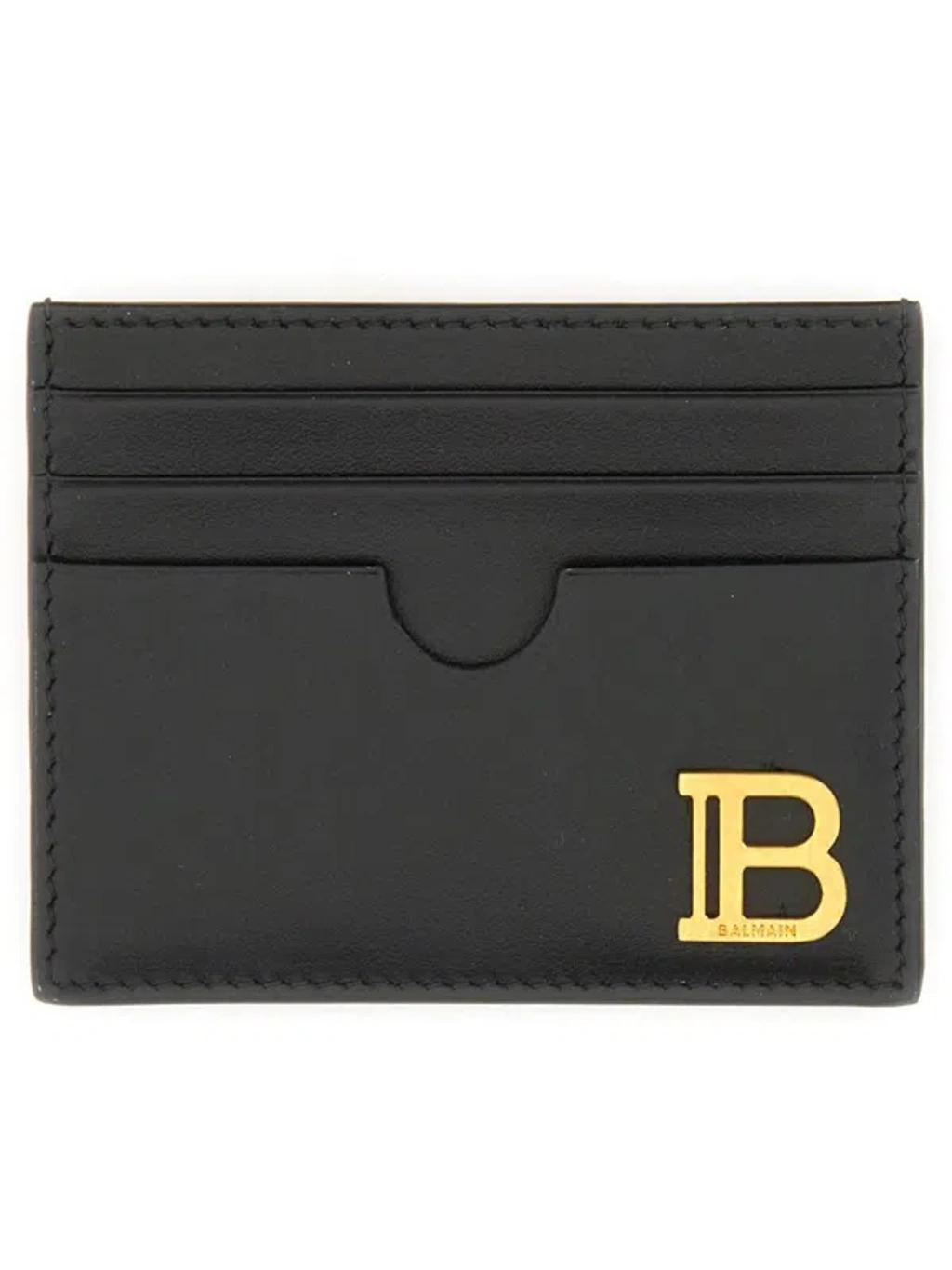 BALMAIN B-buzz Card Holder In Black Product Image