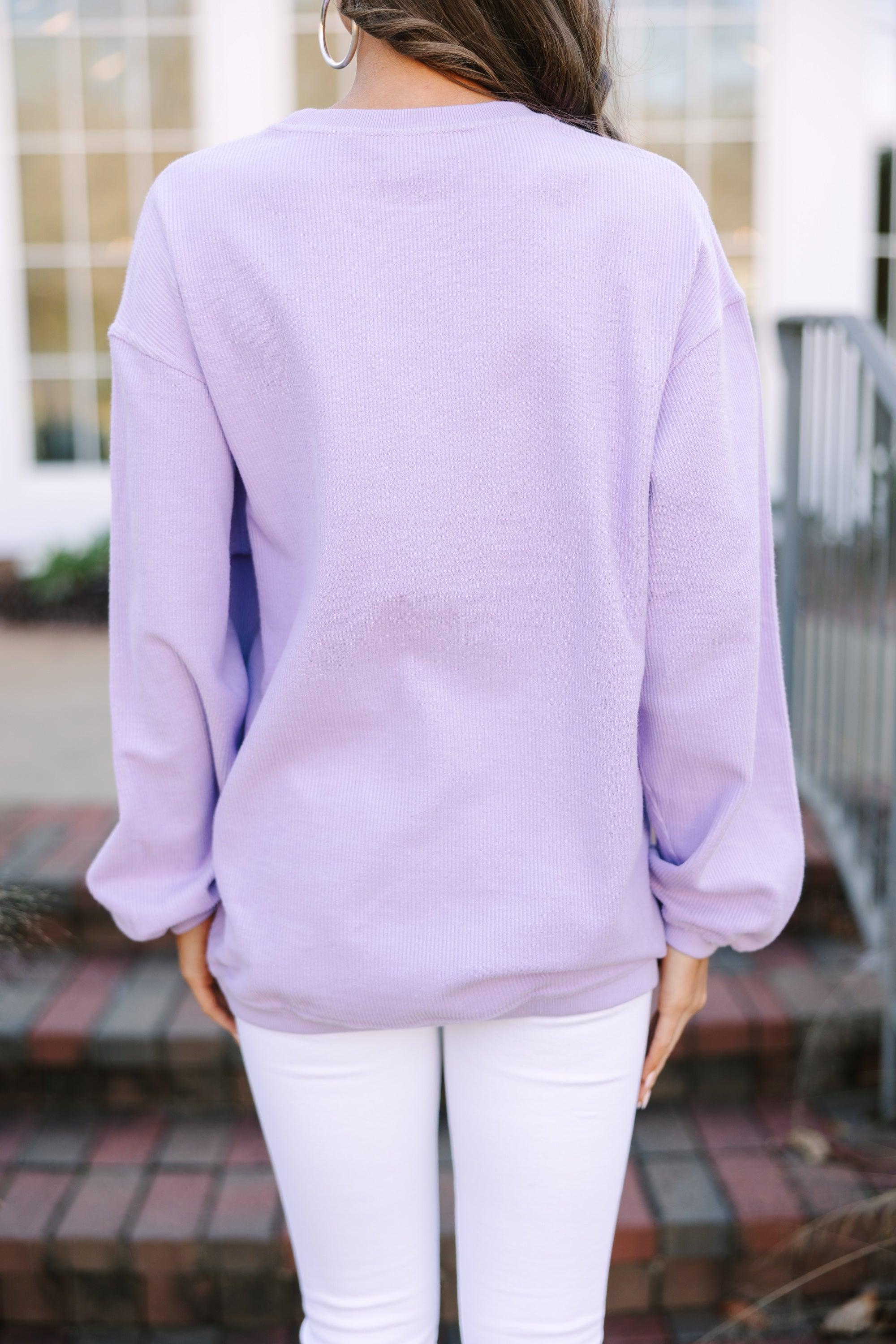 XoXo Lilac Embroidered Sweatshirt Female Product Image