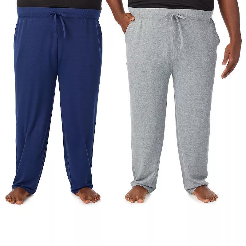 Big & Tall Cuddl Duds® 2-Pack French Terry Pajama Pants Set, Men's, Size: 3XLT, Medieval Blue Gray Product Image