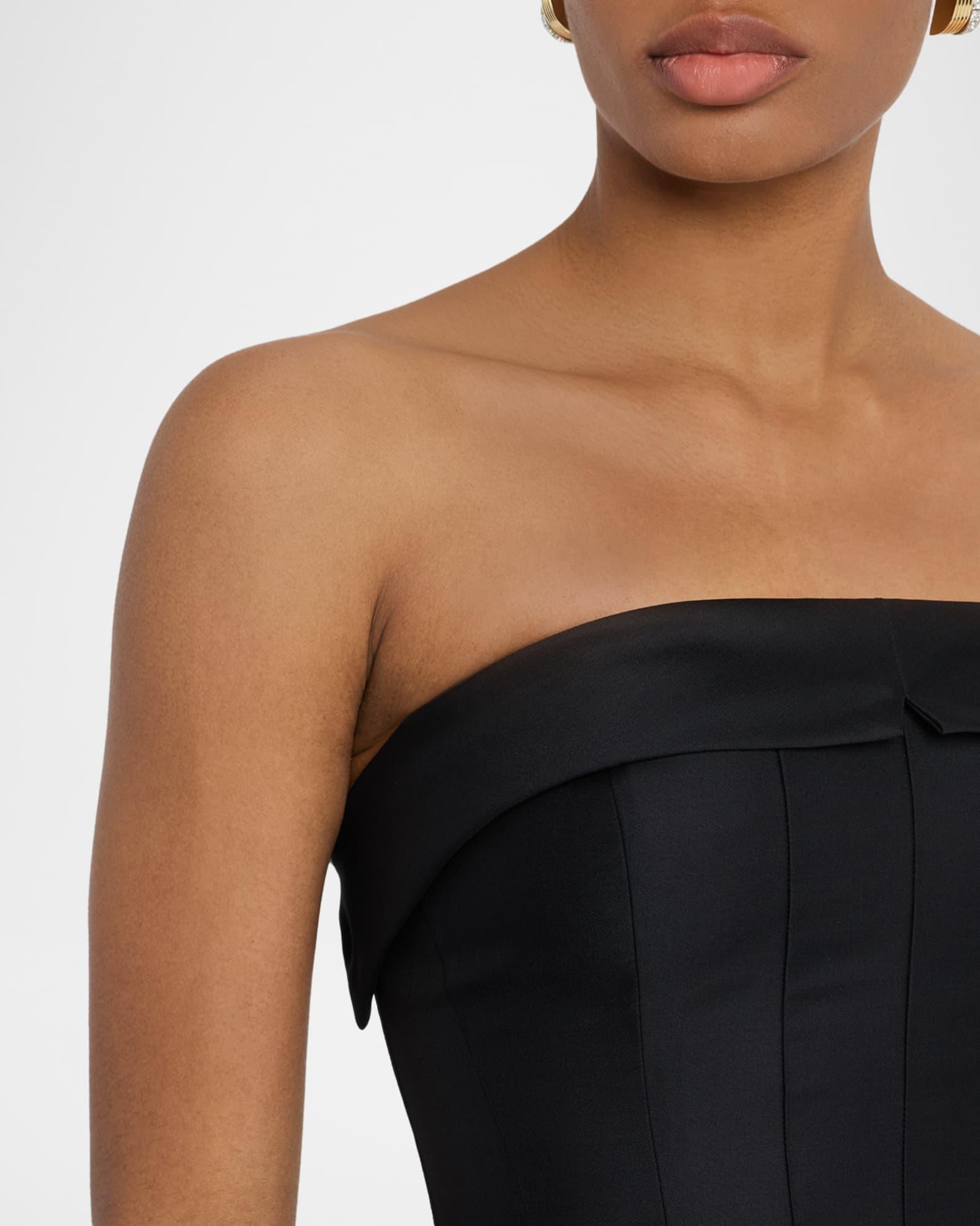 Strapless Pleated Midi Dress Product Image