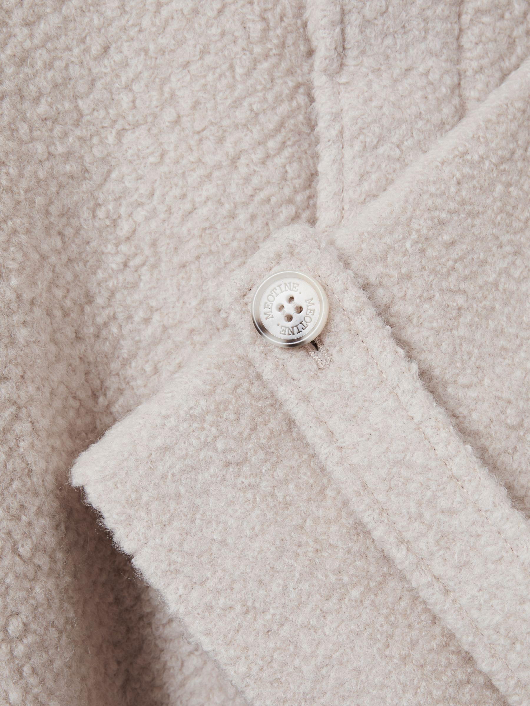 Meotine Wool-Blend Bouclé Coat in Cream Product Image