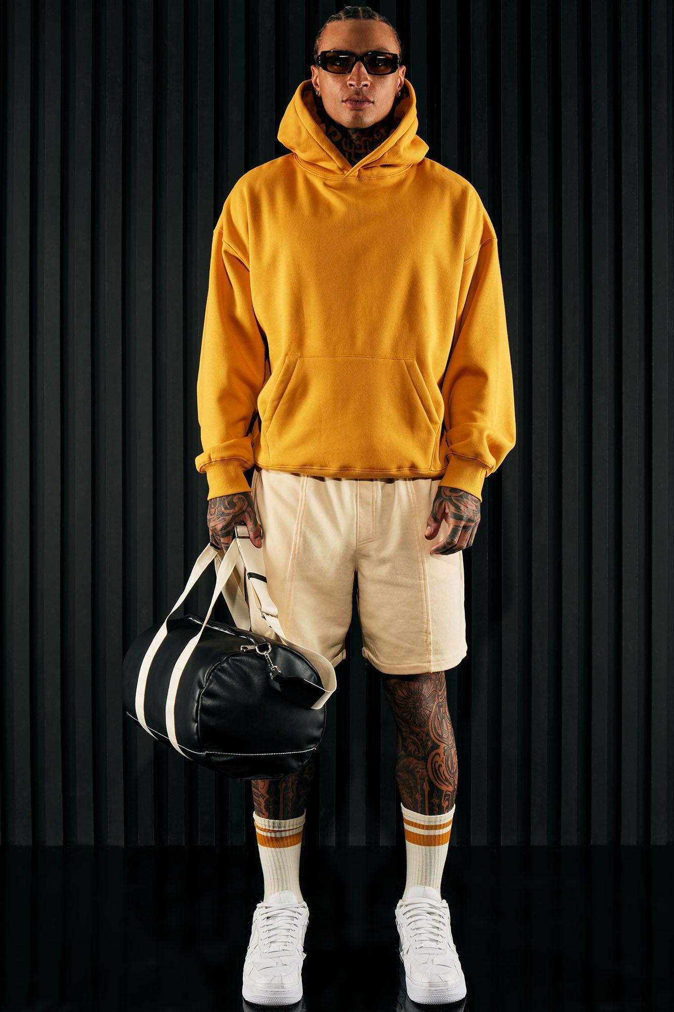 Tyson Oversized Heavyweight Hoodie - Mustard Product Image