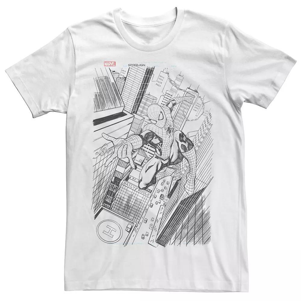 Men's Marvel City Swings Graphic Tee, Size: Large, White Product Image