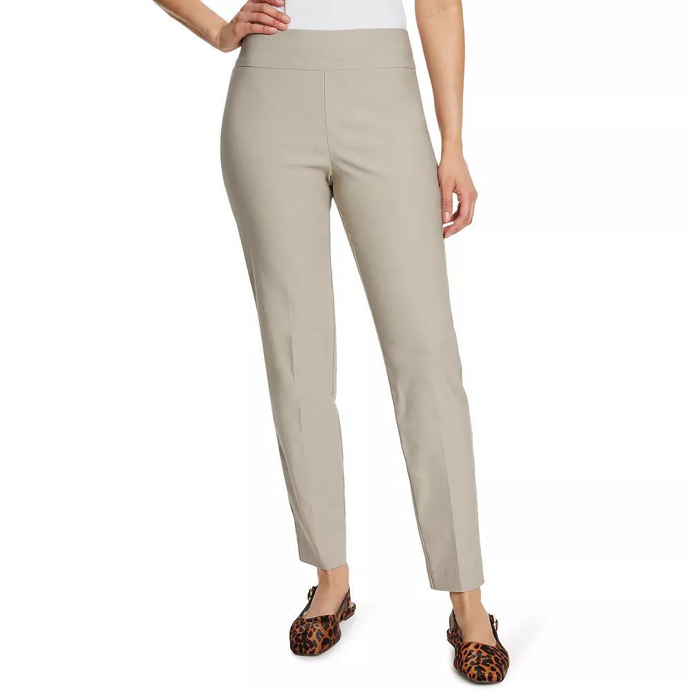 Petite Gloria Vanderbilt Slimming Pull-On Trousers, Womens Grey Grey Product Image