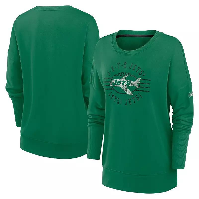 Women's Nike Green New York Jets Rewind Playback Icon Performance Pullover Sweatshirt, Size: Medium Product Image