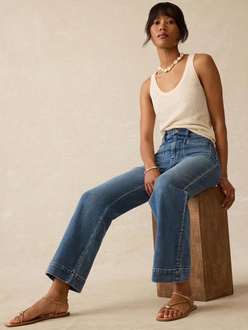 Stretch Terry Patch Pocket Ankle Pant - Riverton Wash Product Image