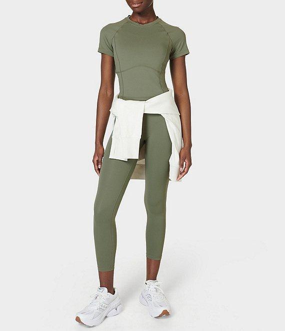 Sweaty Betty All Day Crew Neck Short Sleeve Cropped Tee Shirt Product Image