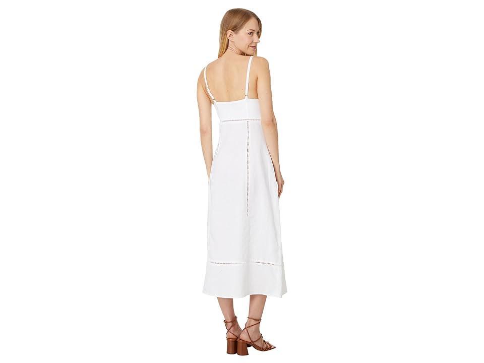 Madewell Sweetheart Midi Dress in Linen-Cotton Blend (Eyelet ) Women's Dress Product Image