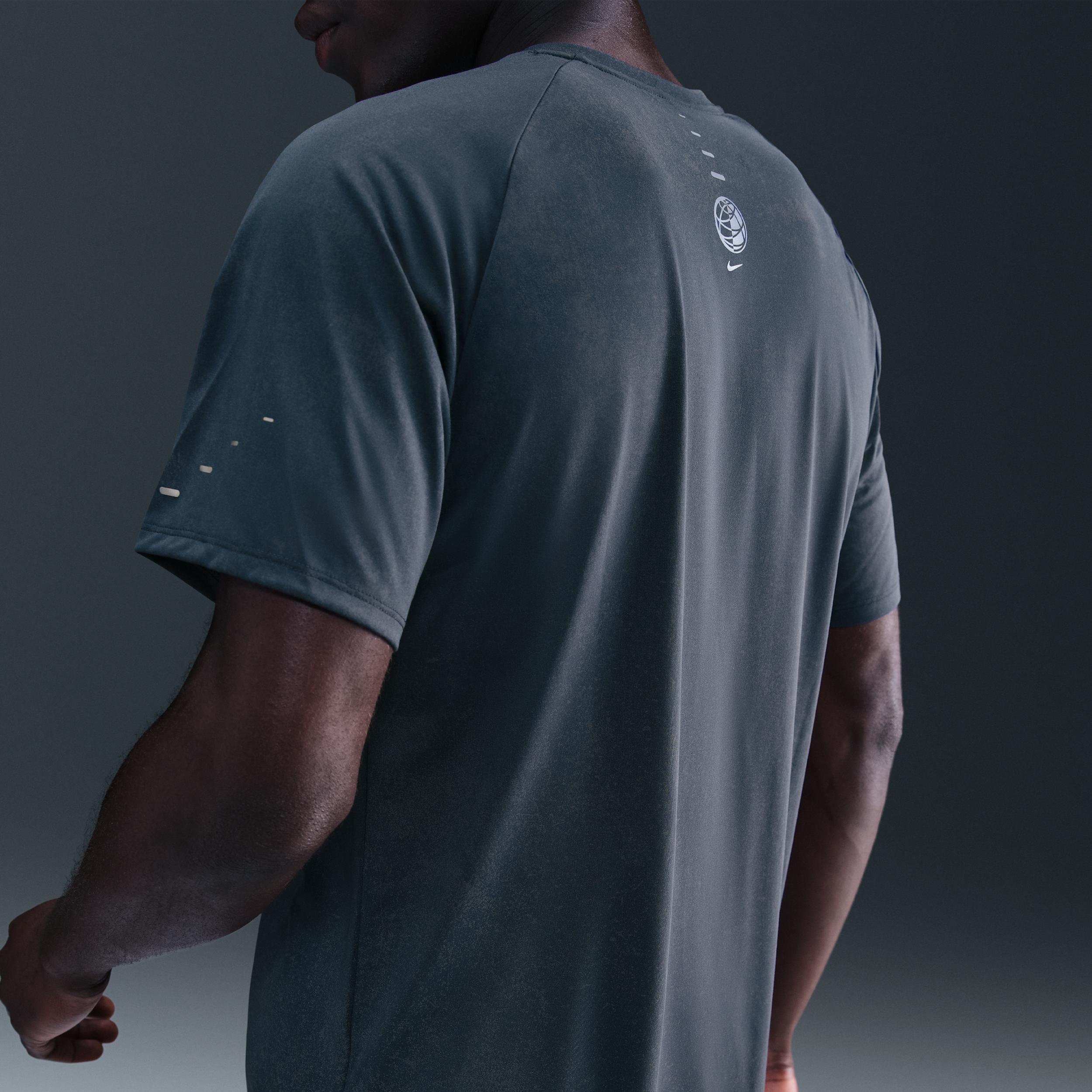 Nike Mens Stride Dri-FIT ADV Short-Sleeve Running Top with Reflective Accents | IH7495-437 Product Image