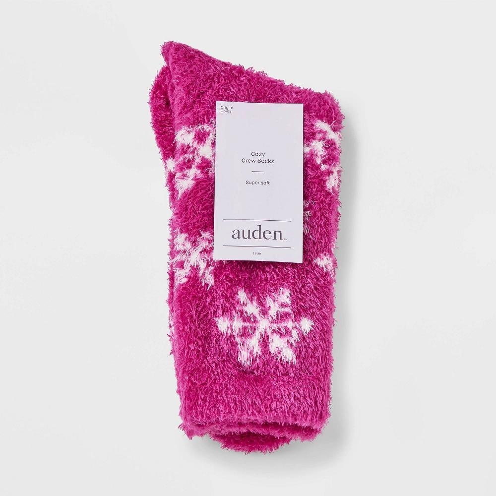 Women's Snowflake Cozy Crew Socks - Auden™ 4-10 Product Image