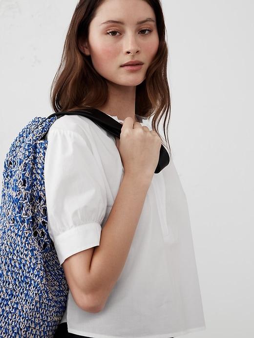 Puff-Sleeve Popover Top Product Image