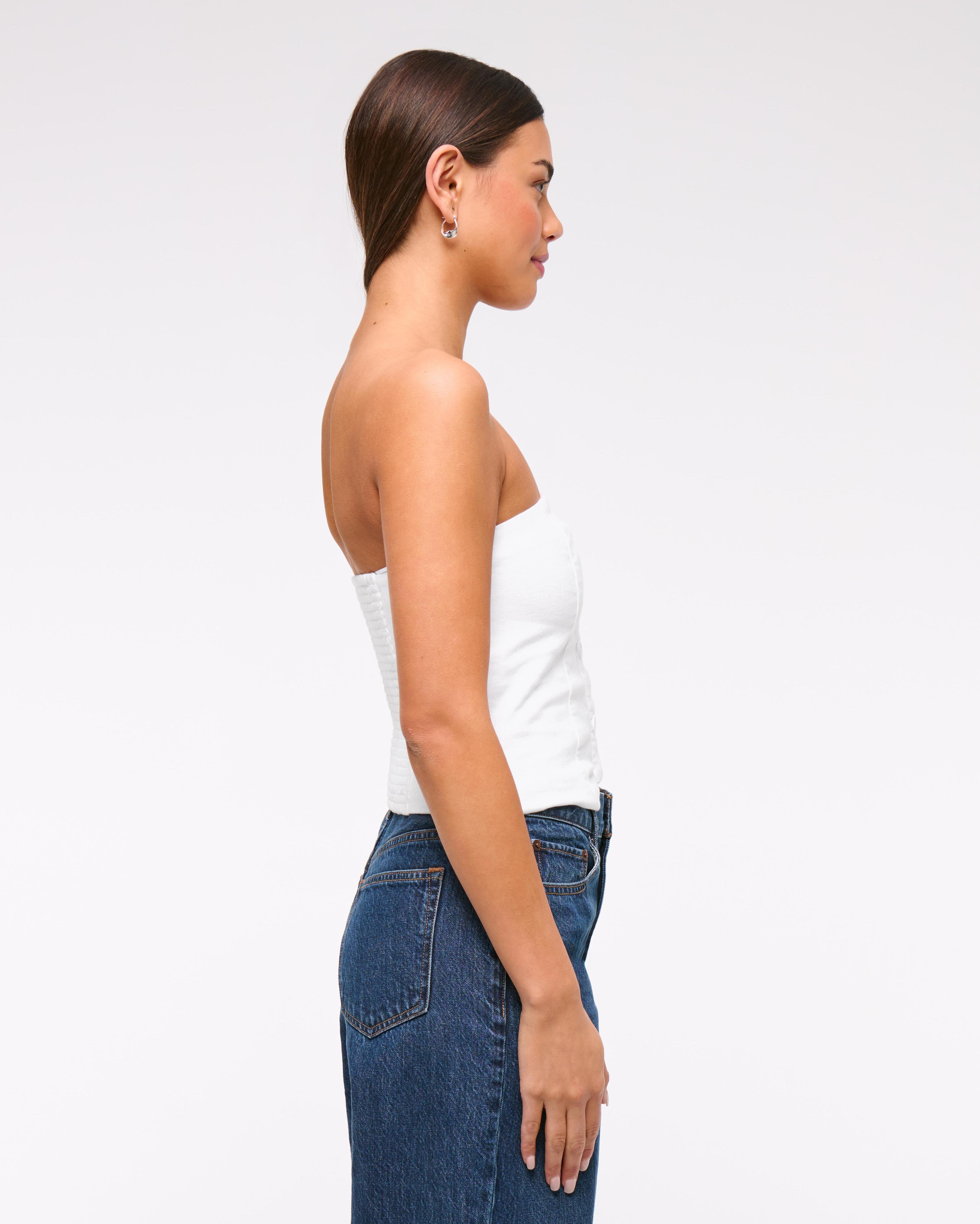 Strapless Cropped Vest Top Product Image