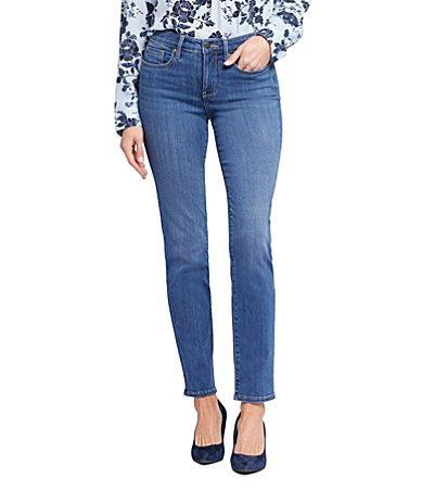 NYDJ Sheri Slim Mid Rise Stretch Denim Jeans Product Image