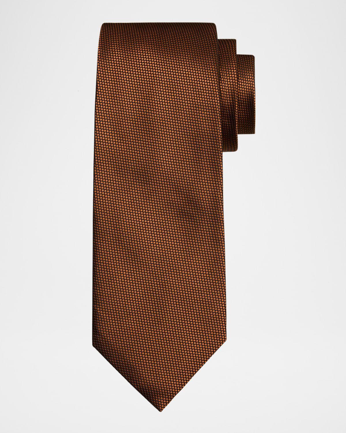 Men's Micro-Chevron Silk Tie Product Image