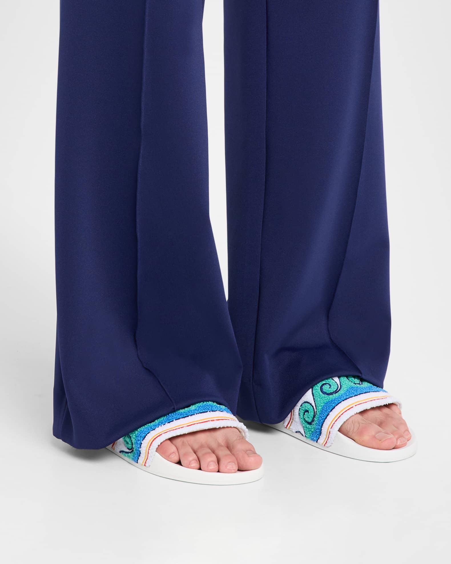 Men's Embroidered Terry Slide Sandals Product Image