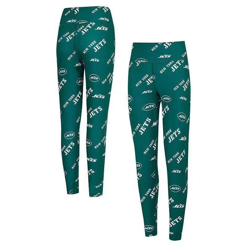 Womens Concepts Sport New York Jets Breakthrough Allover Print Knit Leggings Product Image