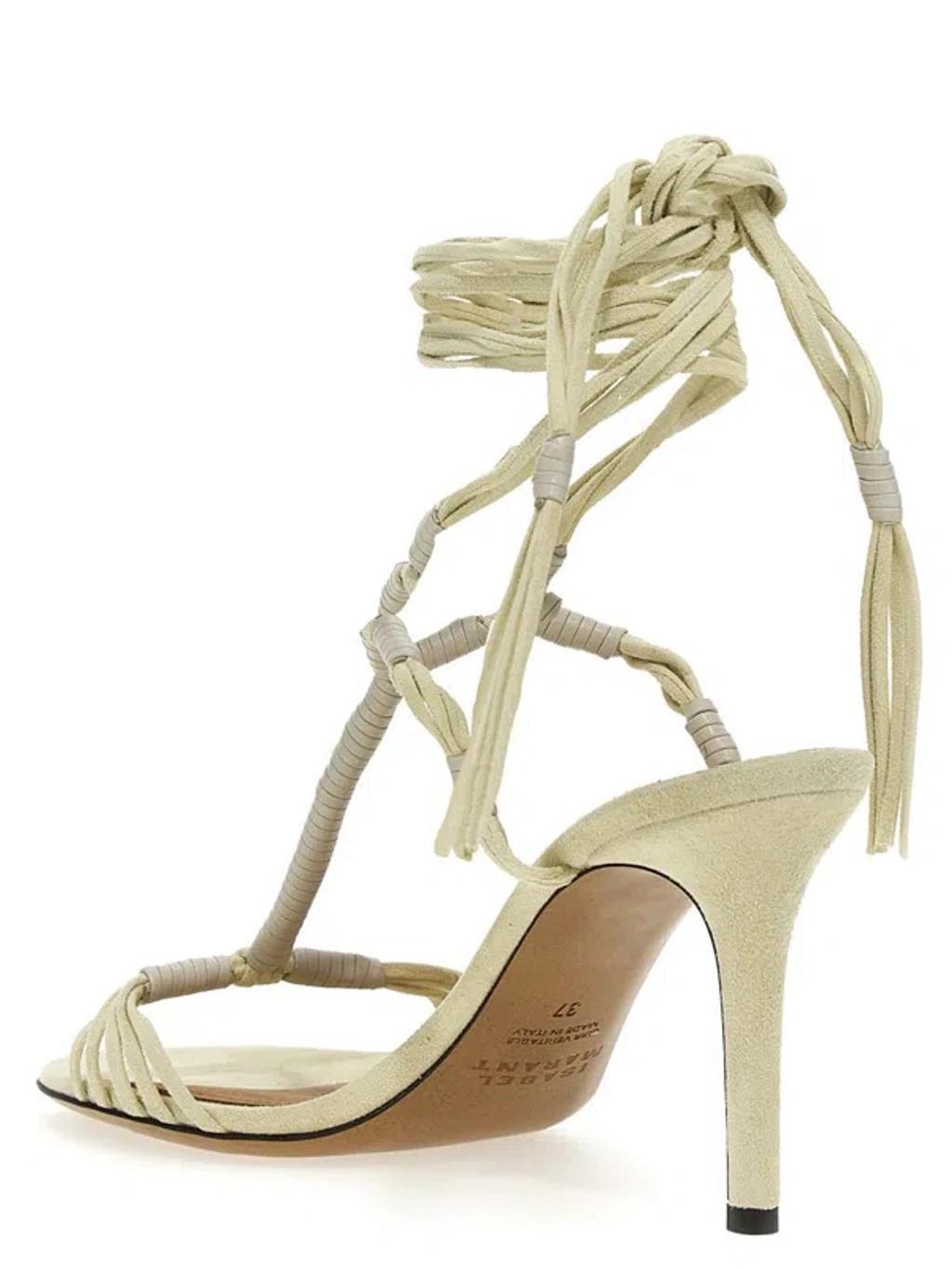 ISABEL MARANT Arja Sandals In White Product Image