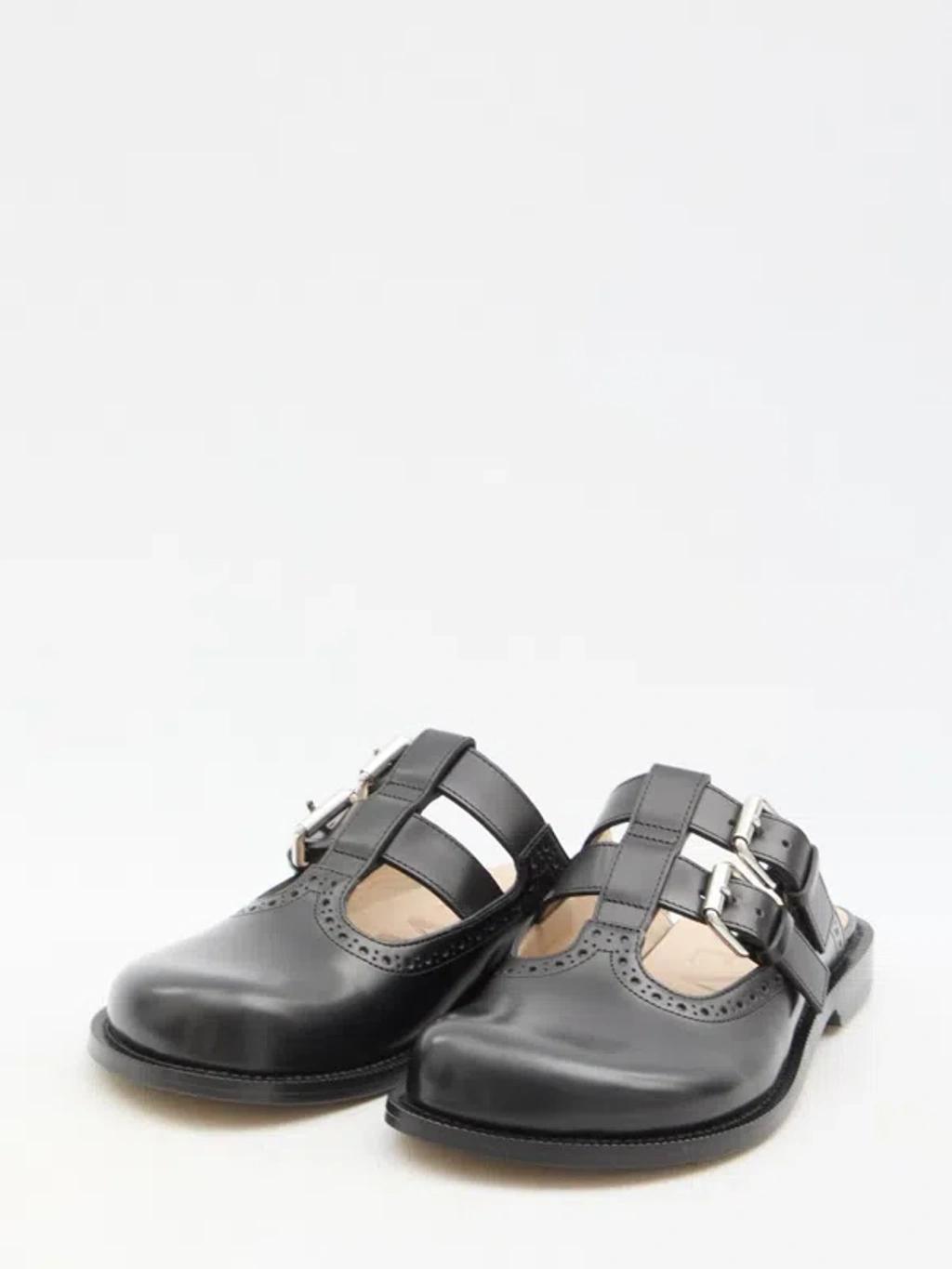 Campo Leather Mary Jane Mules In Black Product Image