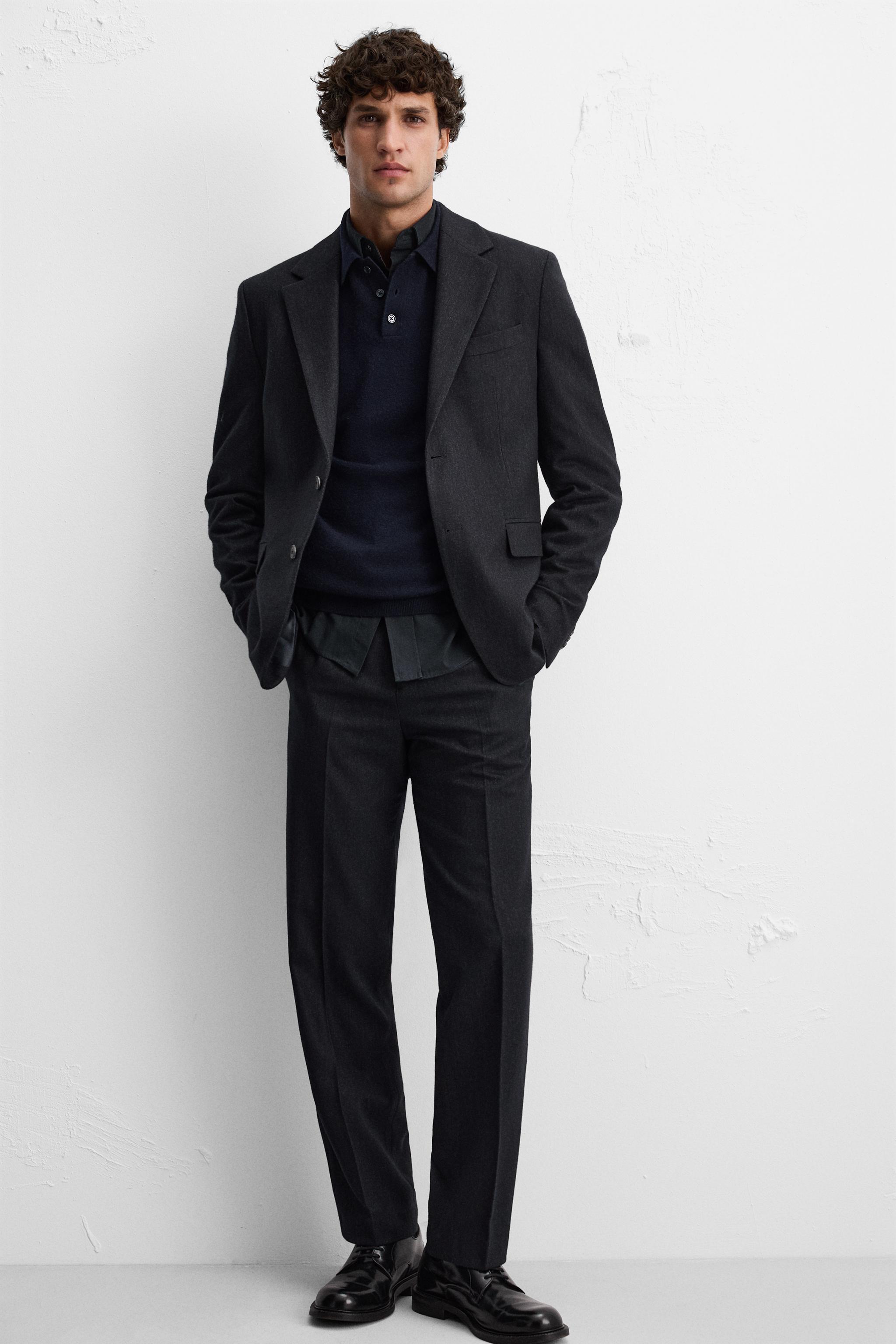 TEXTURED SUIT PANTS Product Image