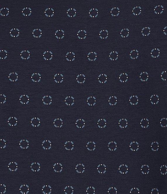 Cremieux Blue Label Geo Print Cotton Interlock Short Sleeve Coatfront Shirt Product Image