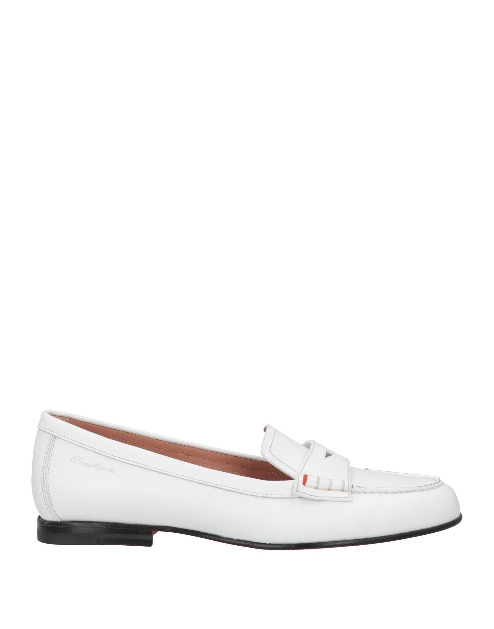 SANTONI Loafers In White Product Image