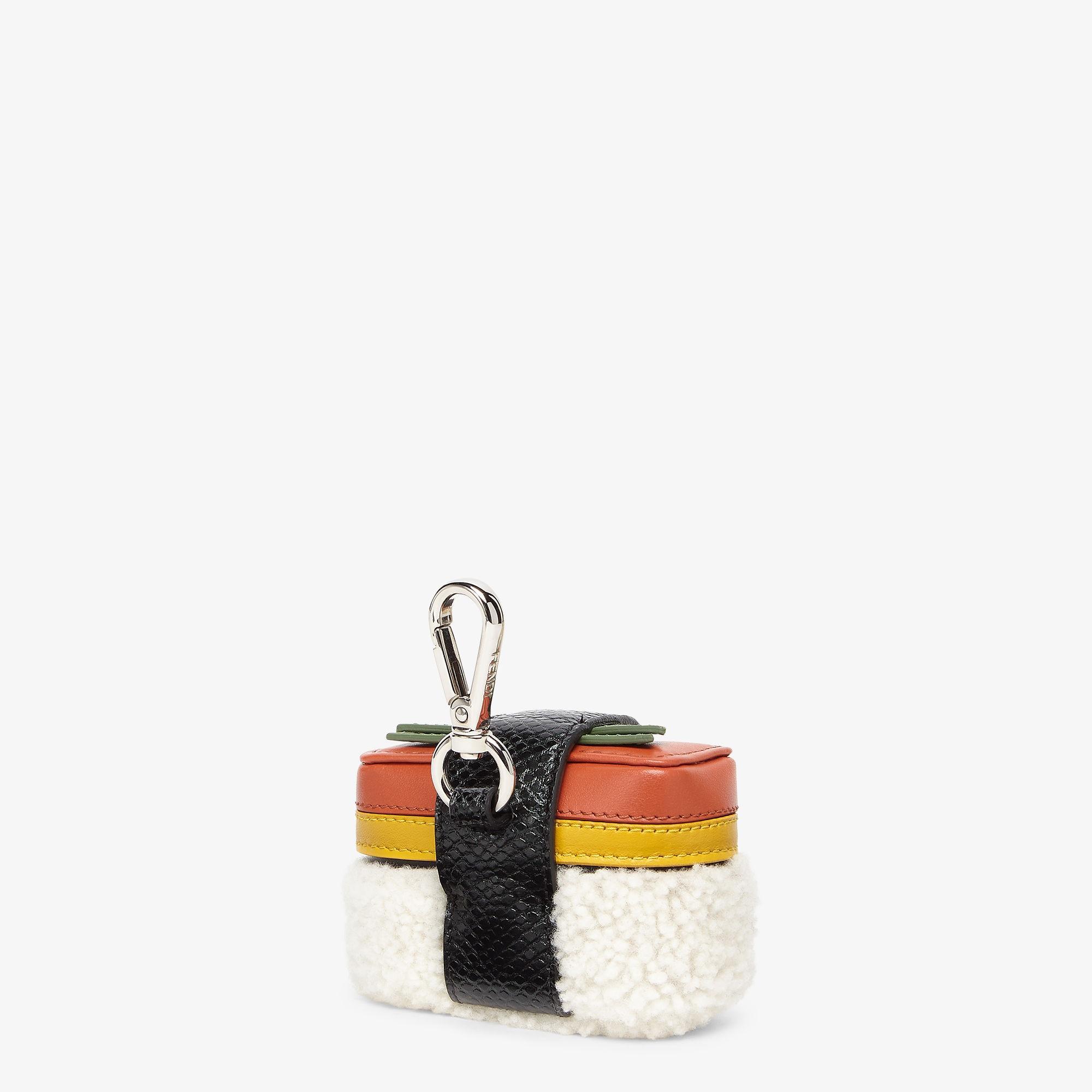 Fendilicious CharmWhite sheepskin leather charm with exotic details Product Image