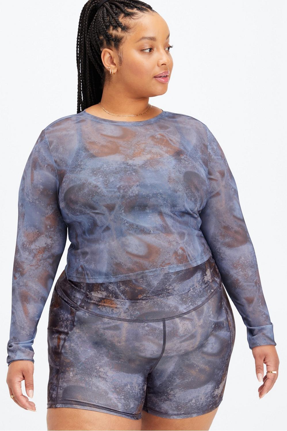 Fabletics Marie Mesh Top Womens Interstellar Size S Product Image