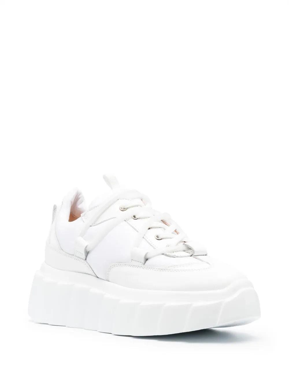 AGL ATTILIO GIUSTI LEOMBRUNI Blondie Sneakers In A Mix Of Materials In White Product Image