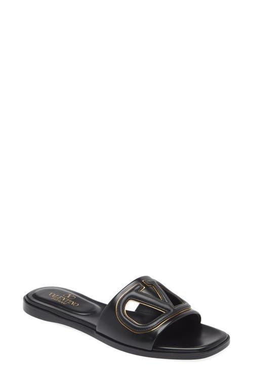 VALENTINO GARAVANI Vlogo Cutout Slide Sandal In Black Product Image