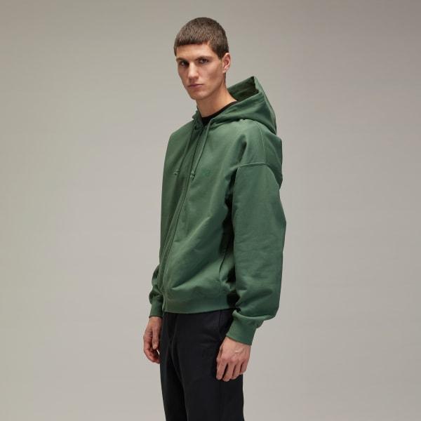 adidas Y-3 French Terry Zip Hoodie Green Oxide XS Mens Product Image