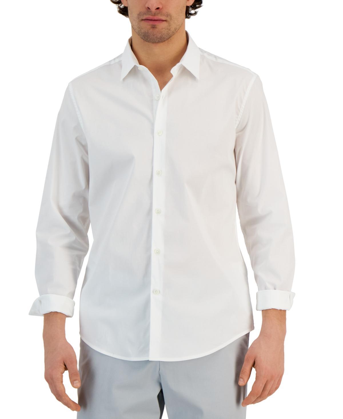 Alfani Mens Modern Classic-Fit Stretch Solid Button-Down Shirt, Created for Macys Product Image