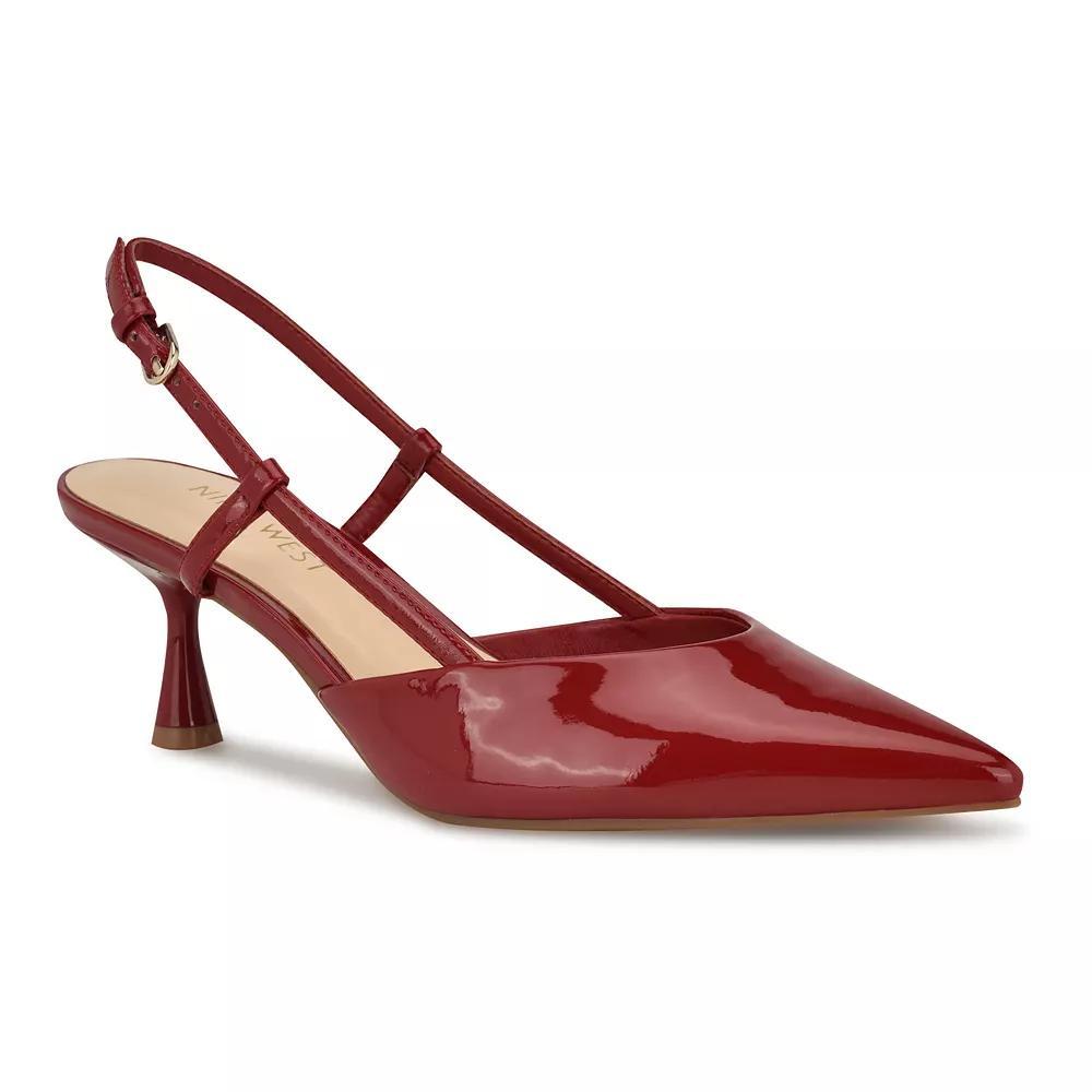 Nine West Rowen Women's Slingback Dress Pumps, Size: 9, Red Product Image