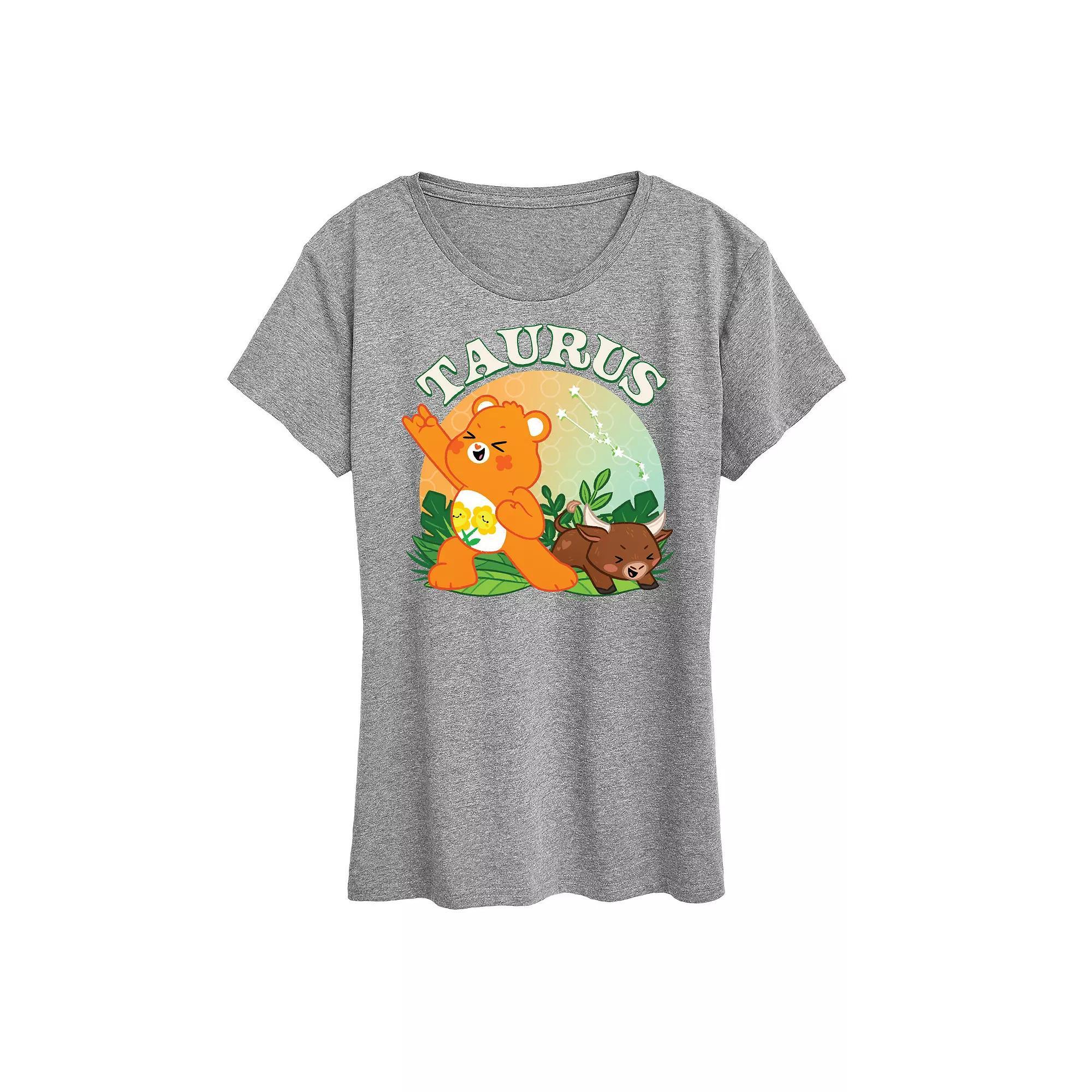 Women's Care Bears Taurus Graphic Tee, Girl's, Size: Small, Grey Gray Product Image