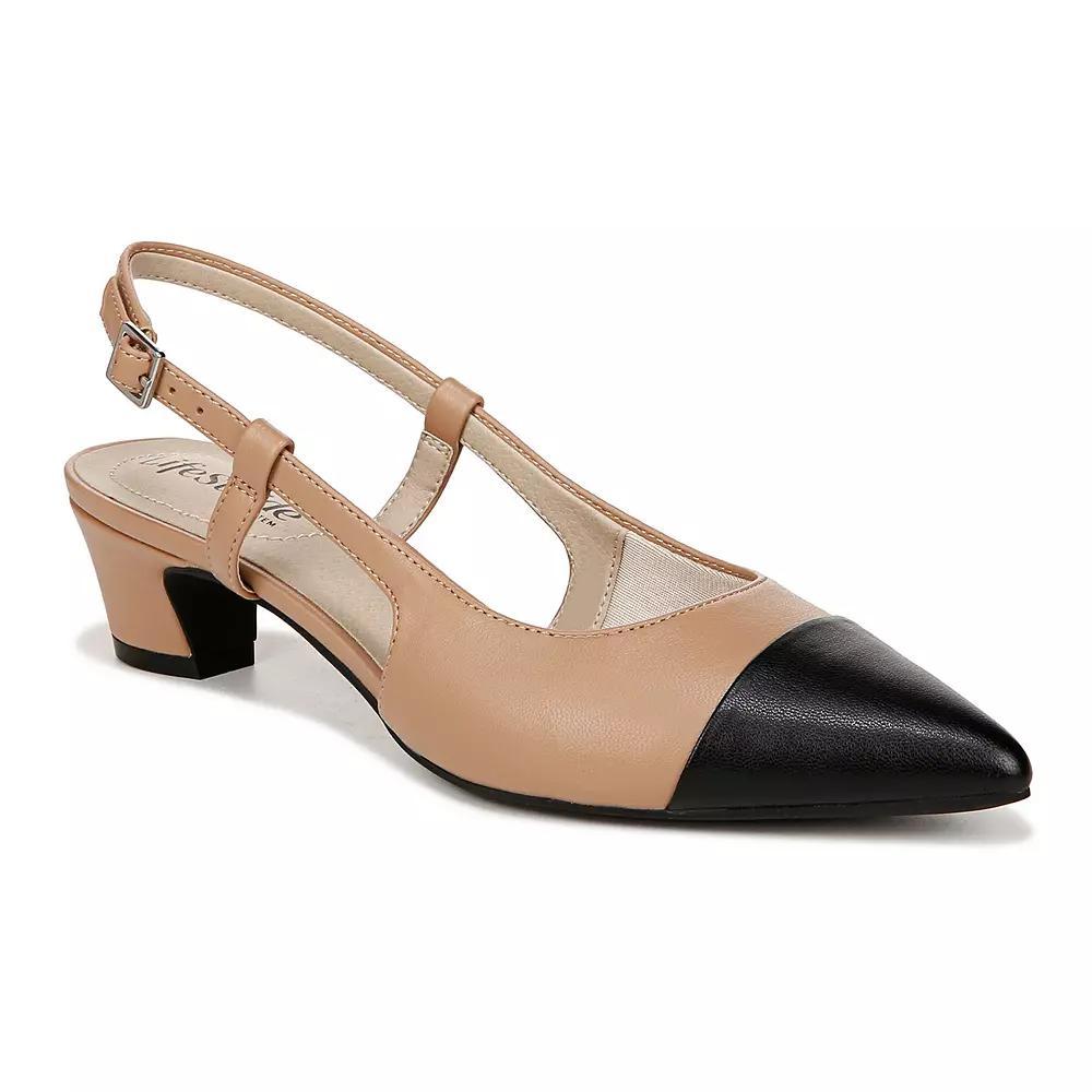 LifeStride Maven 2 Women's Slingback Pumps, Size: 6.5 Wide, Black Sienna Product Image