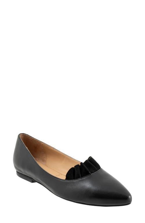 Trotters Elsie Leather Ruffle Flats Product Image