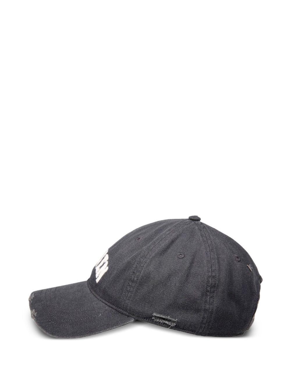 logo-embroidered distressed cap Product Image