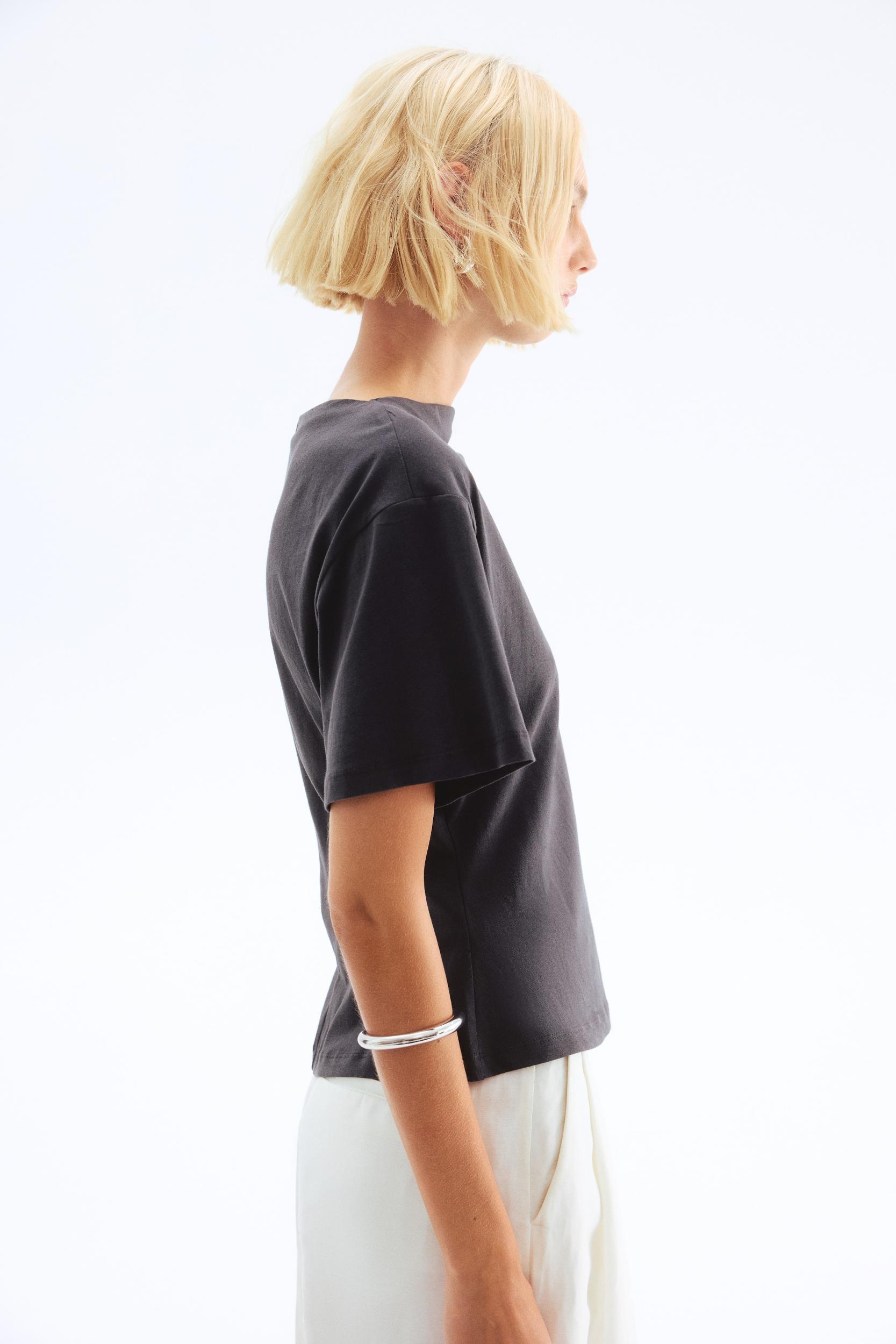 Boat-Neck Cotton Top Product Image