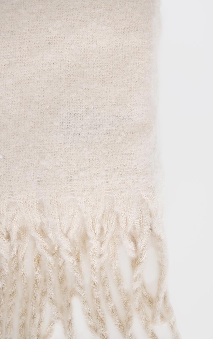 Cream Soft Blanket Tassel Scarf Product Image