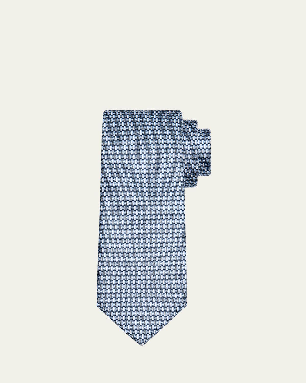 Men's Geometric Silk Tie Product Image