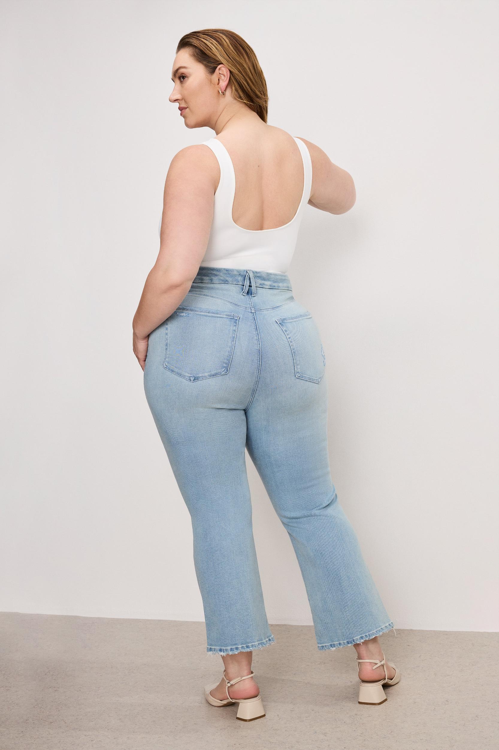 SOFT-TECH GOOD LEGS CROP MINI BOOT JEANS | INDIGO743 Product Image