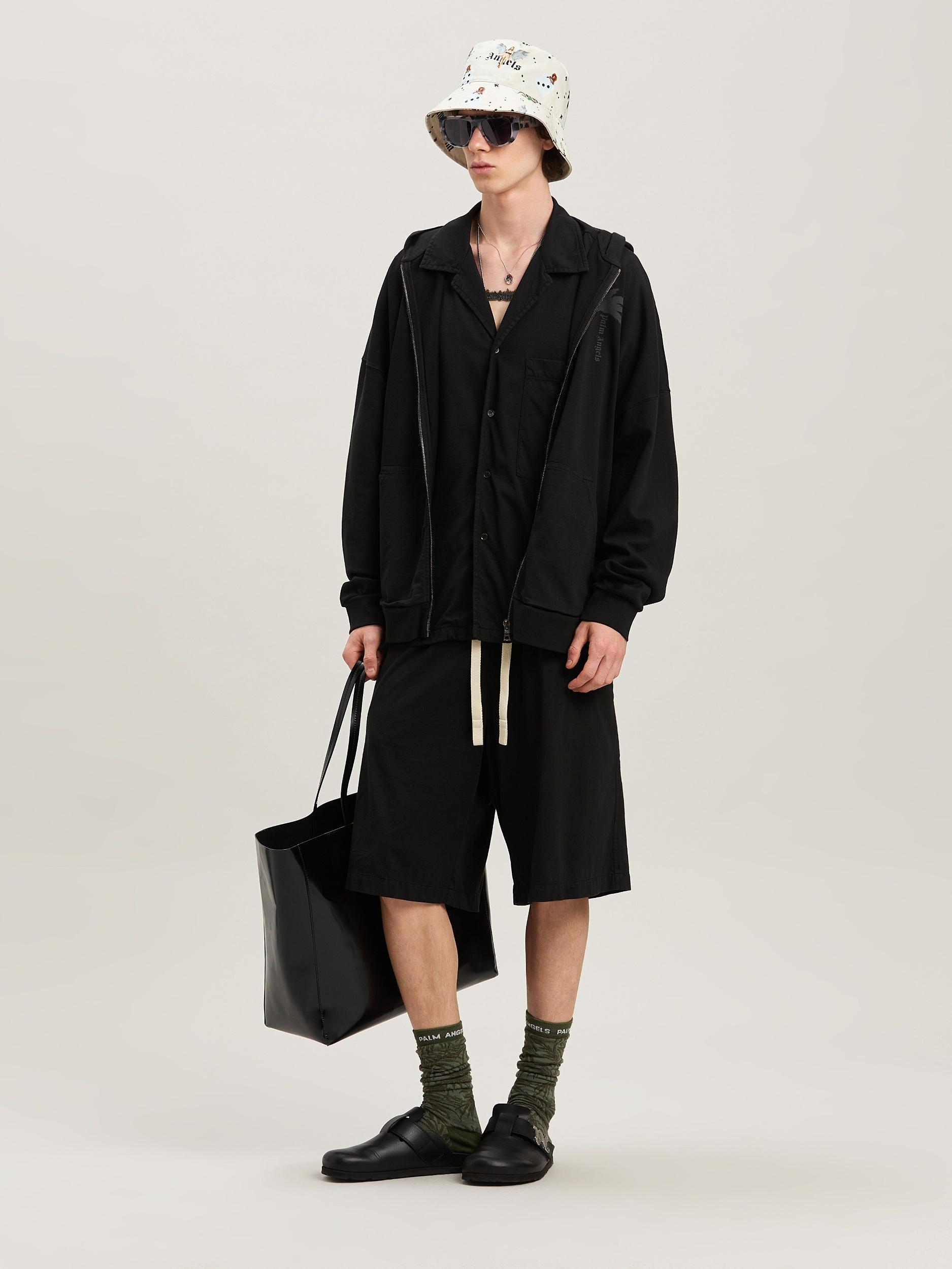 PALMS ZIPPED HOODY VINTAGE BLACK - VINTA Product Image