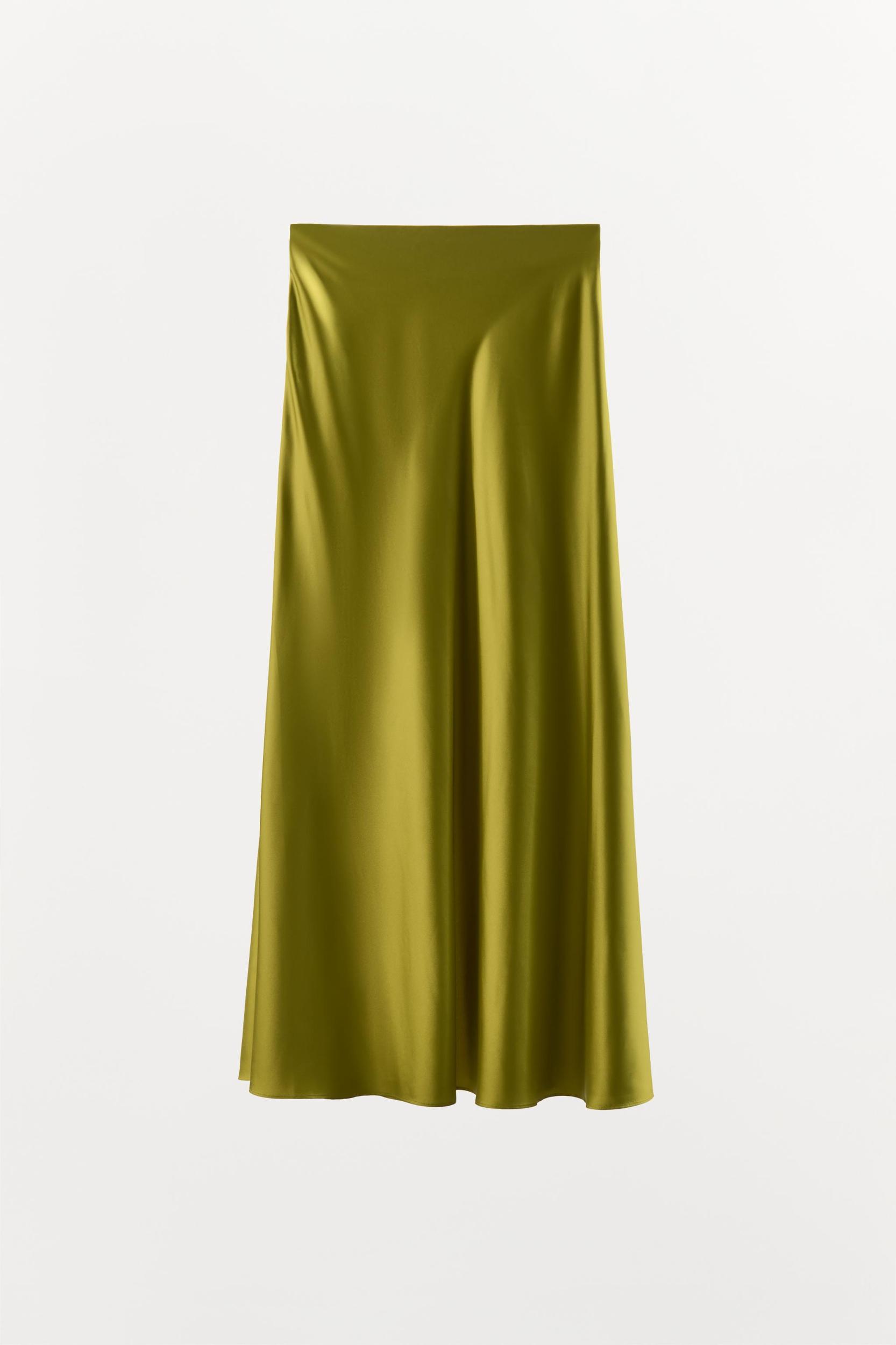SATIN MIDI SKIRT Product Image